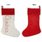Doily Pattern Linen Stockings w/ Red Cuff - Front & Back (APPROVAL)