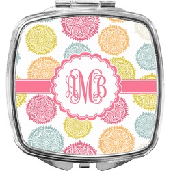 Doily Pattern Compact Makeup Mirror (Personalized)