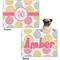 Doily Pattern Microfleece Dog Blanket - Regular - Front & Back