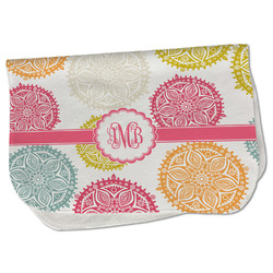 Doily Pattern Burp Cloth - Fleece w/ Monogram