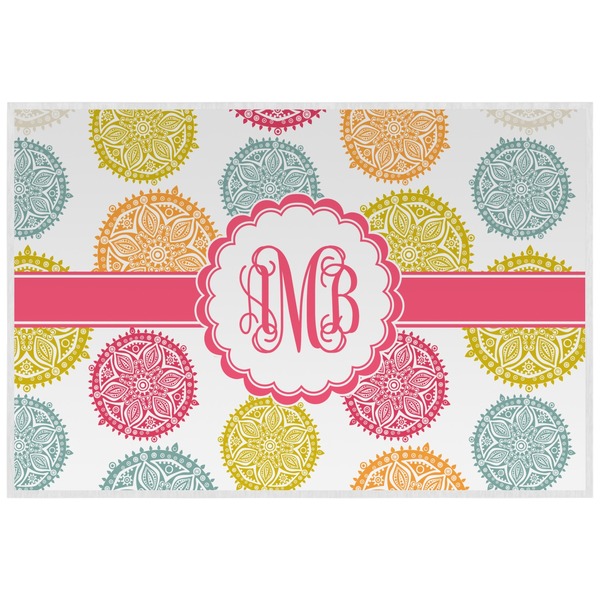 Custom Doily Pattern Laminated Placemat w/ Monogram