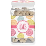 Doily Pattern Dog Treat Jar (Personalized)