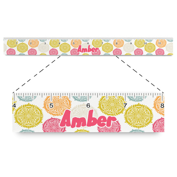 Custom Doily Pattern Plastic Ruler - 12" (Personalized)