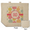 Doily Pattern Reusable Cotton Grocery Bag - Front & Back View