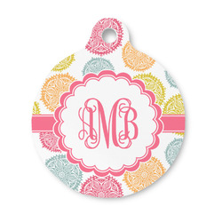 Doily Pattern Round Pet ID Tag - Small (Personalized)