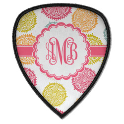 Doily Pattern Iron on Shield Patch A w/ Monogram