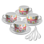 Doily Pattern Tea Cup - Set of 4 (Personalized)