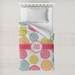 Doily Pattern Toddler Duvet Cover w/ Monogram