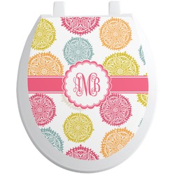 Doily Pattern Toilet Seat Decal (Personalized)