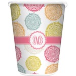 Doily Pattern Waste Basket - Double Sided (White) (Personalized)