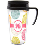 Doily Pattern Acrylic Travel Mug with Handle (Personalized)