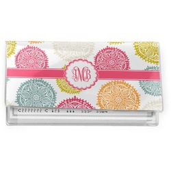 Doily Pattern Vinyl Checkbook Cover (Personalized)