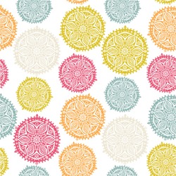 Doily Pattern Wallpaper & Surface Covering (Peel & Stick 24"x 24" Sample)