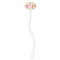 Doily Pattern White Plastic 7" Stir Stick - Oval - Single Stick