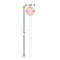 Doily Pattern White Plastic 7" Stir Stick - Round - Dimensions