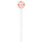 Doily Pattern White Plastic 7" Stir Stick - Round - Single Stick