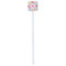 Doily Pattern White Plastic Stir Stick - Double Sided - Square - Single Stick