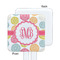 Doily Pattern White Plastic Stir Stick - Single Sided - Square - Approval