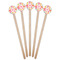 Doily Pattern Wooden 6" Stir Stick - Round - Fan View