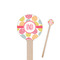 Doily Pattern Wooden 7.5" Stir Stick - Round - Closeup