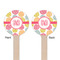 Doily Pattern Wooden 7.5" Stir Stick - Round - Double Sided - Front & Back