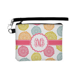 Doily Pattern Wristlet ID Case w/ Monogram