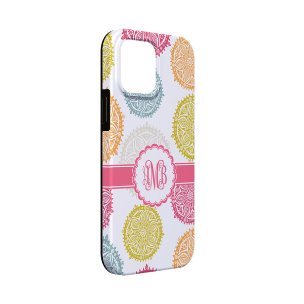 Custom Doily Pattern iPhone Case - Rubber Lined - iPhone 13 Mini (Personalized)