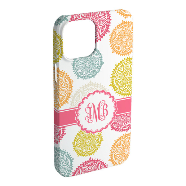 Custom Doily Pattern iPhone Case - Plastic - iPhone 15 Plus (Personalized)