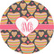 Hearts 1" Multipurpose Round Labels - Single Sticker