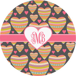 Hearts Multipurpose Round Labels - Custom Sized (Personalized)