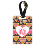 Hearts Metal Luggage Tag w/ Monogram