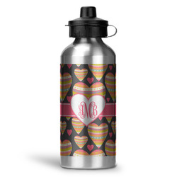 Hearts Water Bottle - Aluminum - 20 oz (Personalized)