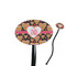Hearts Black Plastic 7" Stir Stick - Oval - Closeup
