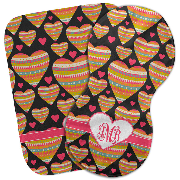 Custom Hearts Burp Cloth (Personalized)