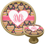 Hearts Cabinet Knob - Gold (Personalized)