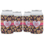 Hearts Can Cooler (12 oz) - Set of 4 w/ Monogram