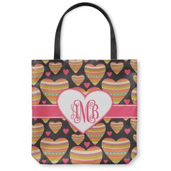 Hearts Canvas Tote Bag - Medium - 16"x16" (Personalized)