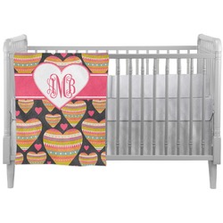 Hearts Crib Comforter / Quilt (Personalized)