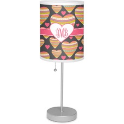 Hearts 7" Drum Lamp with Shade Linen (Personalized)