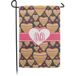 Hearts Small Garden Flag - Double Sided w/ Monograms