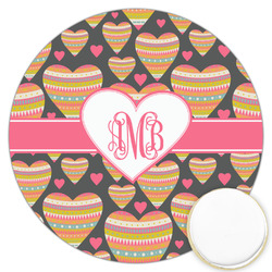 Hearts Printed Cookie Topper - 3.25" (Personalized)