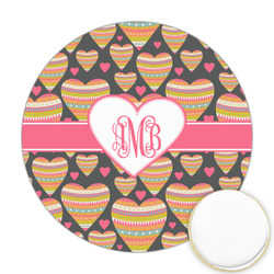 Hearts Printed Cookie Topper - 2.5" (Personalized)