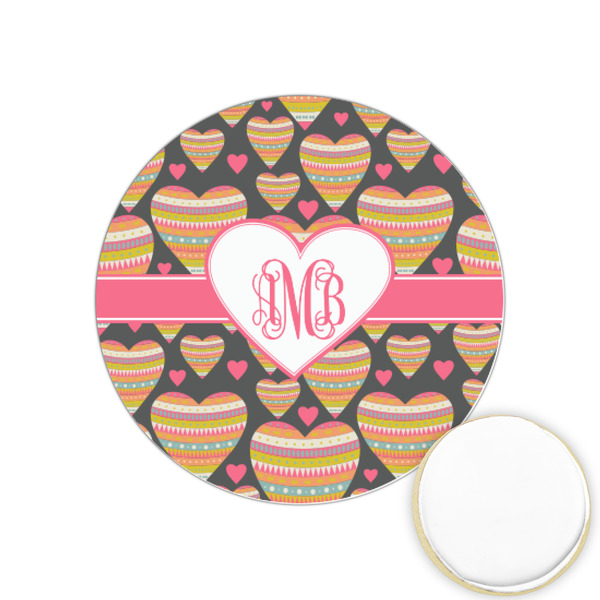 Custom Hearts Printed Cookie Topper - 1.25" (Personalized)