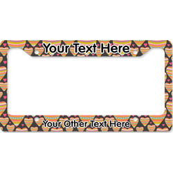 Hearts License Plate Frame - Style B (Personalized)