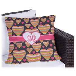 Hearts Outdoor Pillow - 18" (Personalized)