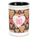 Hearts Ceramic Pencil Holders - Black