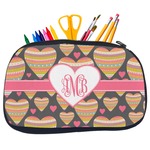 Hearts Neoprene Pencil Case - Medium w/ Monogram