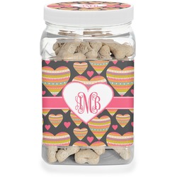 Hearts Dog Treat Jar (Personalized)