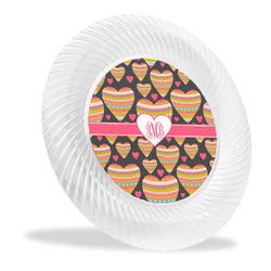 Hearts Plastic Party Dinner Plates - 10" (Personalized)