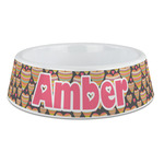 Hearts Plastic Dog Bowl - Large (Personalized)